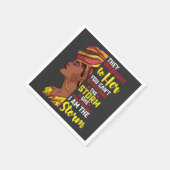 Juneteenth I bin der Sturm Melanin Black Girl Serviette (Ecke)