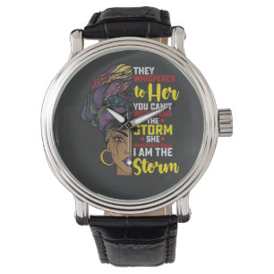 Juneteenth Ich bin der Sturm Melanin Schwarzes Mäd Armbanduhr