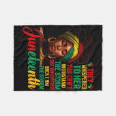 Juneteenth Ich bin der Sturm Schwarze Frauen Schwa Fleecedecke (Vorderseite (Horizontal))