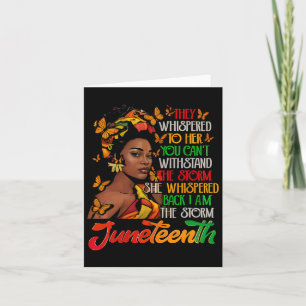 Juneteenth Ich bin der Sturm schwarze Frauen schwa Karte