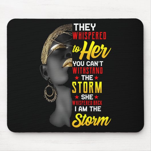 Juneteenth Ich Bin Der Sturm Schwarze Frauen Schwa Mousepad (Vorne)