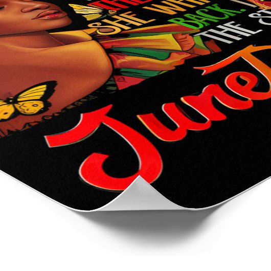 Juneteenth Ich bin der Sturm schwarze Frauen schwa Poster (Ecke)