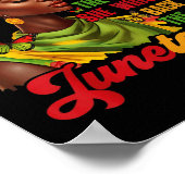 Juneteenth Ich bin der Sturm schwarze Frauen schwa Poster (Ecke)