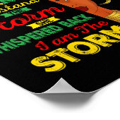 Juneteenth Ich bin der Sturm schwarze Frauen schwa Poster (Ecke)