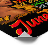 Juneteenth Ich bin der Sturm schwarze Frauen schwa Poster (Ecke)
