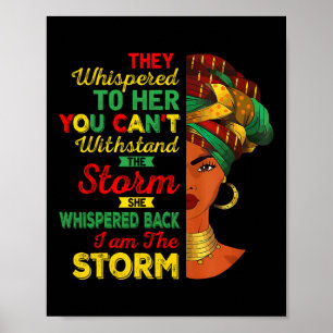 Juneteenth Ich bin der Sturm Schwarze Frauen Schwa Poster