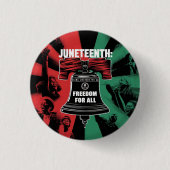 Juneteenth ist Freiheit für alle Freiheit Button (Vorderseite)