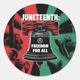 Juneteenth ist Freiheit für alle Freiheit Runder Aufkleber