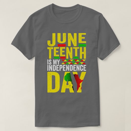 Juneteenth ist mein Unabhängigkeitstag 1865 Afrika T-Shirt (Design vorne)