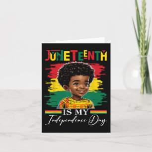 Juneteenth ist mein Unabhängigkeitstag 1865 Afro A Karte