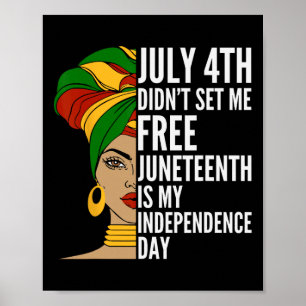 Juneteenth ist mein Unabhängigkeitstag 1865 Messy  Poster