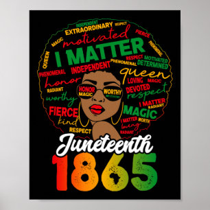 Juneteenth ist mein Unabhängigkeitstag Feier schwa Poster