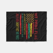 Juneteenth ist mein Unabhängigkeitstag Fleecedecke (Vorderseite (Horizontal))