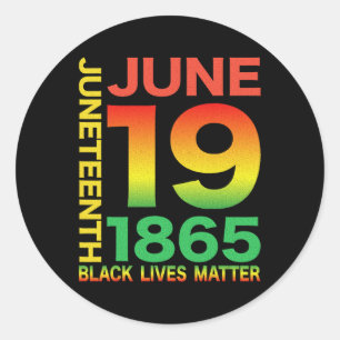 Juneteenth ist mein Unabhängigkeitstag frei Isch B Runder Aufkleber