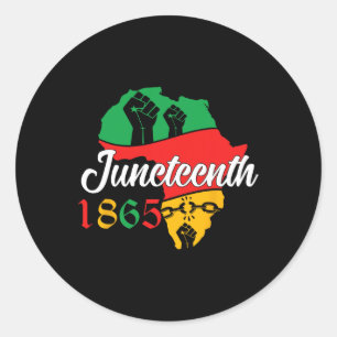 Juneteenth ist mein Unabhängigkeitstag frei Isch B Runder Aufkleber