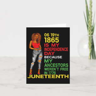 Juneteenth ist mein Unabhängigkeitstag freie schwa Karte