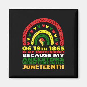 Juneteenth ist mein Unabhängigkeitstag Freie schwa Magnet
