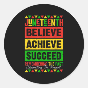 Juneteenth ist mein Unabhängigkeitstag Glaube Erre Runder Aufkleber