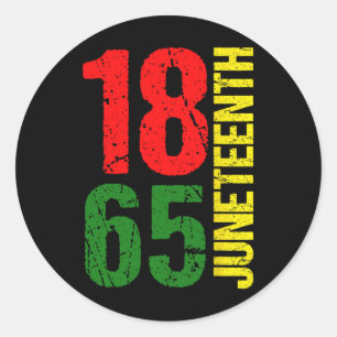 Juneteenth ist mein Unabhängigkeitstag Schwarze Fr Runder Aufkleber