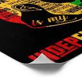 Juneteenth ist mein Unabhängigkeitstag Schwarzer K Poster (Ecke)