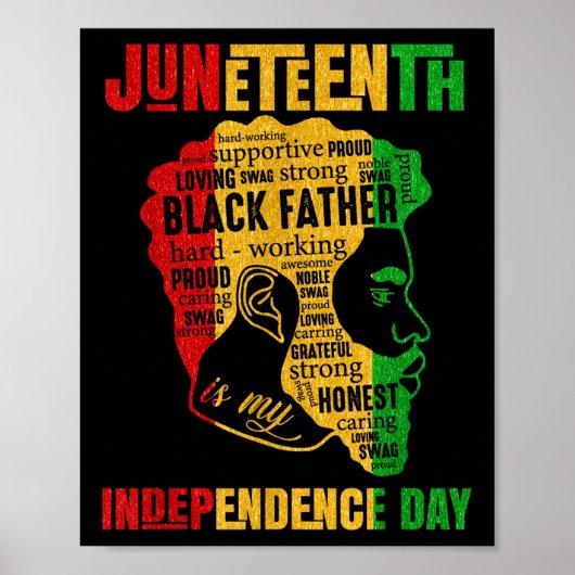 Juneteenth ist mein Unabhängigkeitstag Schwarzer K Poster (Vorne)
