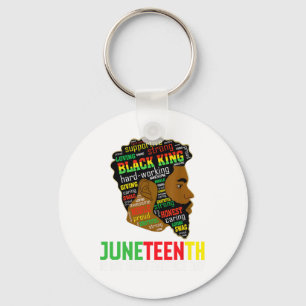 Juneteenth ist mein Unabhängigkeitstag Schwarzer K Schlüsselanhänger