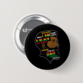 Juneteenth ist mein Unabhängigkeitstag Schwarzer V Button (Vorne & Hinten)