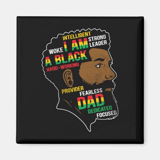 Juneteenth ist mein Unabhängigkeitstag Schwarzer V Magnet (Vorne)