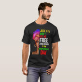 Juneteenth ist mein Unabhängigkeitstag schwarzes M T-Shirt (Vorne ganz)