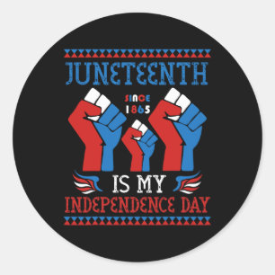 Juneteenth ist mein Unabhängigkeitstag seit 1865 R Runder Aufkleber