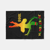 Juneteenth ist mein Unabhängigkeitstag Tänzer Blac Fleecedecke (Vorderseite (Horizontal))