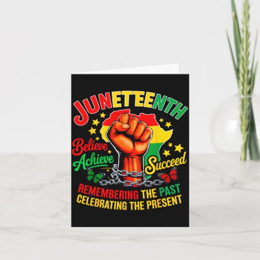 Juneteenth ist Unabhängigkeitstag glaube erreichen Karte (Vorderseite)