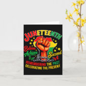 Juneteenth ist Unabhängigkeitstag glaube erreichen Karte (Gelbe Blume)