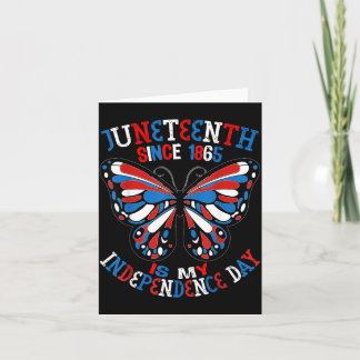Juneteenth ist Unabhängigkeitstag Schmetterling Ro Karte