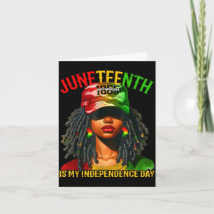 Juneteenth ist Unabhängigkeitstag schwarze Frauen Karte