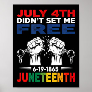 Juneteenth ist Unabhängigkeitstag Schwarze Geschic Poster