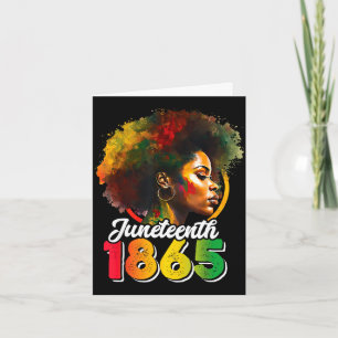 Juneteenth ist Unabhängigkeitstag Shirt Damen schw Karte