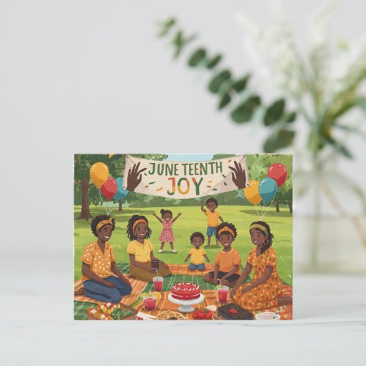Juneteenth Joy Postkarte (Stehend Vorderseite)