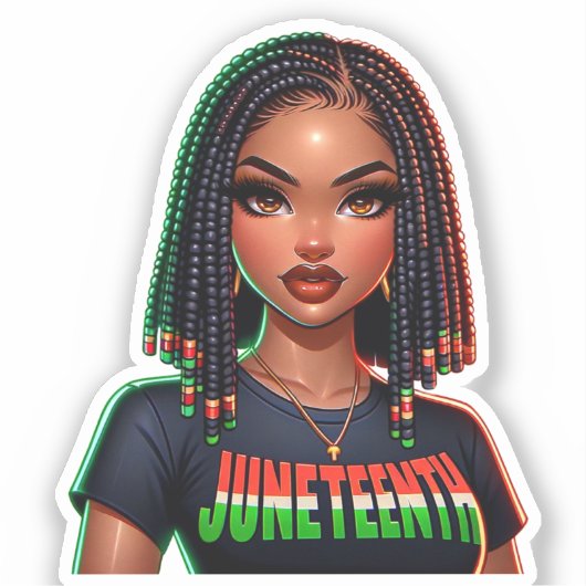 Juneteenth Joy Sticker (Vorderseite)