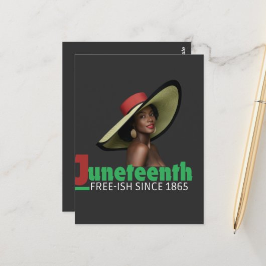 Juneteenth June 19, 1865 - Historical Commemoratio Postkarte (Vorderseite/Rückseite Beispiel)