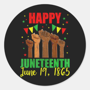 Juneteenth Kinder Frauen Männer frohes Juneteenth  Runder Aufkleber