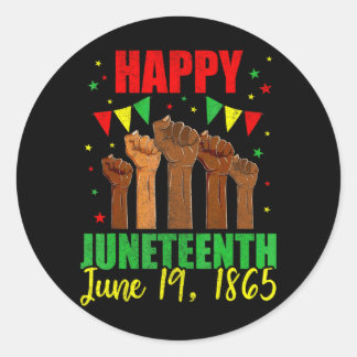 Juneteenth Kinder Frauen Männer frohes Juneteenth  Runder Aufkleber