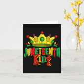 Juneteenth King Men Boy Afro American June Karte (Gelbe Blume)
