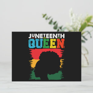 Juneteenth-Königin Schwarzes Afro Melanin Mädchen  Einladung