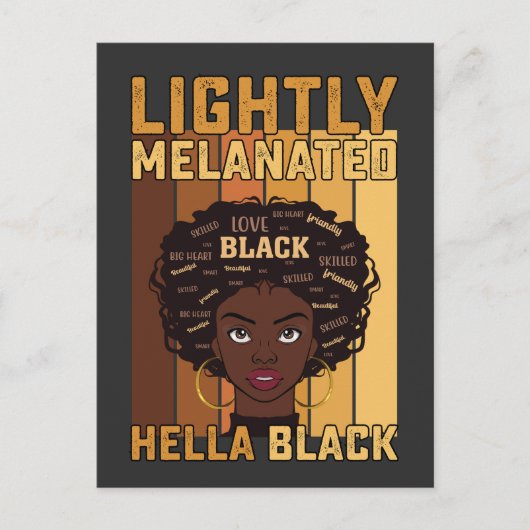 Juneteenth Lightly Melanated Hella Black Melanin Einladungspostkarte (Vorderseite)