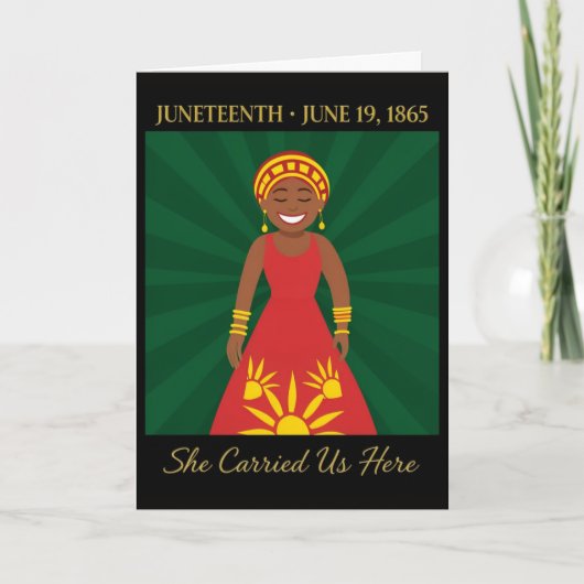 Juneteenth-Matriarch-Muttertagskarte Feiertagskarte (Vorderseite)