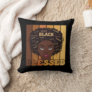 Juneteenth Melanin Black African American Girl Kissen