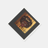 Juneteenth Melanin Black African American Girl Serviette (Ecke)