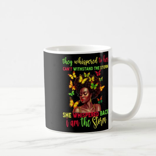 Juneteenth Melanin Girl Black Women Afro Black Kaffeetasse (Rechts)
