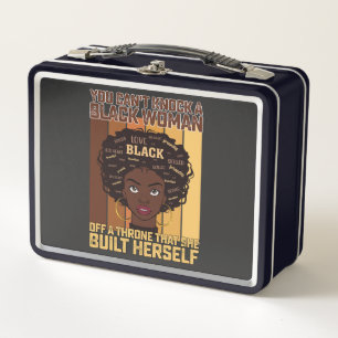 Juneteenth Melanin kann keine schwarze Frau klopfe Metall Brotdose